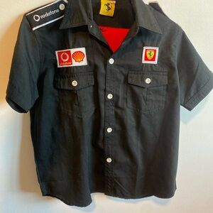 Ferrari Black Button Down Shirt